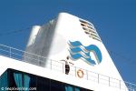 ID 1538 PACIFIC PRINCESS (1999/30277grt/IMO 9187887, ex-R THREE. Renamed AZAMARA ONWARD) - Princess Cruises funnel livery.